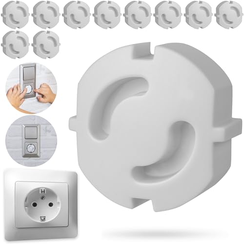 Protetor de Tomadas SCHÜKO 10 Peças (Branco) Ningbo Eudemon Child Protective Equipment Co., Ltd. - Tampas de plugue elétrico - 10 peças, branco, bebés