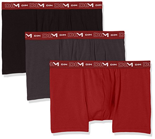 Calções DIM COTON Stretch Boxer X3 Cinzento (3 Unidades) Dim - Roupa interior - calças, dim cotton, stretch, boxer, cinzento, 3 unidades