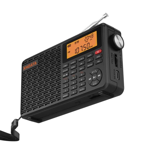 Rádio XHDATA D109 (Preto - Digital - AM/FM/Bluetooth) XHDATA - Radios - portátil, multibanda, bluetooth, dsp