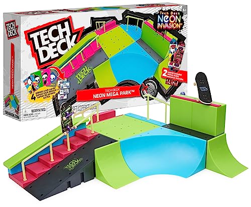 Conjunto de skate TECH DECK Mega Park X-Connect (Idade minima recomendada: 6 anos) Tech Deck - Brinquedos - conjunto skate, tech deck, mega park x-connect, peças encaixáveis, rampas barreiras escada, pistas hubba flip n grind