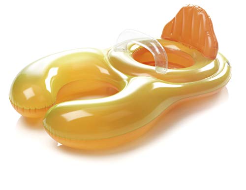 Bola Insuflável Jane 40 cm Laranja e Amarelo Jané - Colchões e espreguiçadeiras de piscina - insuflável, 40 cm, pvc, fácil de limpar