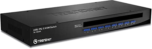 Adaptador TRENDNET (KVM - USB e PS/2 - Preto) Trendnet - Comutadores kvm - usb, ps/2, preto, kvm