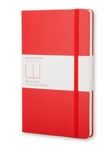 Caderno Liso MOLESKINE Soft Red Scarlet (Liso - 13x21cm) Moleskine - Cadernos e bloco de notas - 13x21cm, capa cartão, bolsa interna, papel sem ácidos
