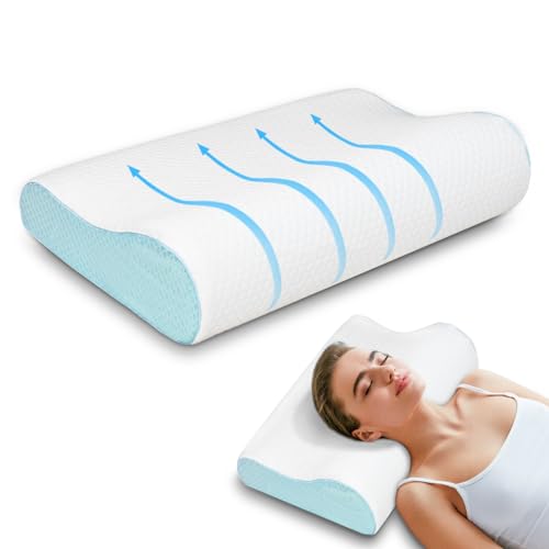 Almofada de Cervical com Espuma Viscoelástica Enighs - Almofadas - viscoelástica, ergonómica, lavável à mão, cervical