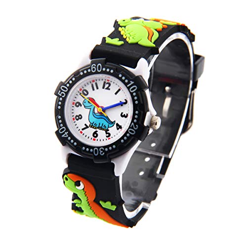 Relógio para Criança MUVIT Dino Preto (Pulseira) FEOYA - Relógios - pulso, cuarzo, borracha, design 3d
