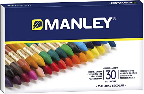 Lápis Cor MANLEY Ceras 30 Unidades (Multicor) Manley - Lápis de cera - multicor, 30 unidades, criatividade