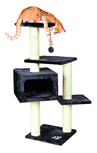 Arranhador para Gatos TRIXIE Palamos Antracite (39 x 39 x 109 cm) TRIXIE - Mobiliário para gatos - 39 x 39 x 109 cm, sisal natural, arredondado, subir