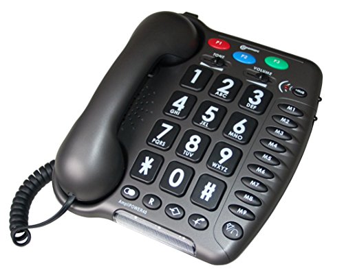 Telefone fixo GEEMARC AmpliPower 40 Preto GEEMARC - Telefonia - auscultadores, volume ajustável, tonalidade ajustável, teclas grandes