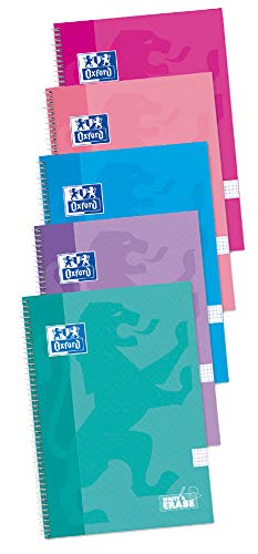 Caderno e Bloco de Notas Pack 4+1 Oxford 80 Folhas A4 Oxford - Cadernos e bloco de notas - 80 folhas, a4, organização, papel de qualidade