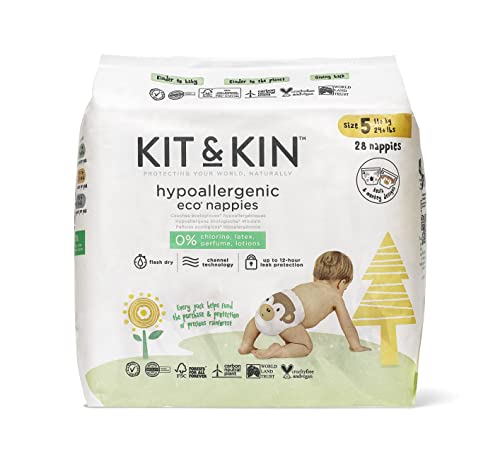 Fraldas KIT&KIN Eco-Friendly Tamanho 5 (120 Un) Kit & Kin - Reprodutores de mídia e streaming doméstico - eco-friendly, tamanho 5, 120 unidades