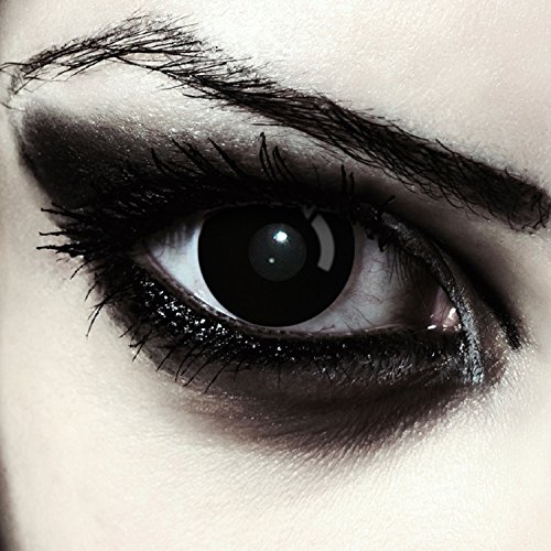 Lentes de Contato DESIGN LENSES Zombie Preto Designlenses - Lentes de contato - lentes, contato, design, zombie, preto