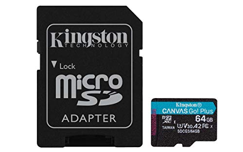 Cartão de Memória MicroSD KINGSTON Canvas Go Plus (64 GB - 170 MB/s) Kingston - Cartões de memória flash - 64 gb, 170 mb/s