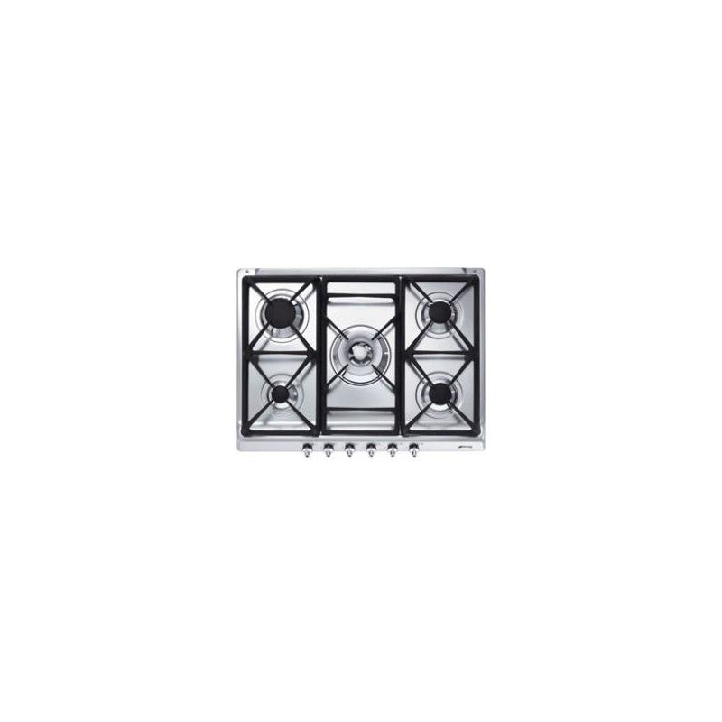 Placa de Gás SMEG SE70SGH-5 (Gás Butano-Propano - 34.6 cm - Inox) Smeg - Cooktops - gás butano, gás propano, inox, 34.6 cm
