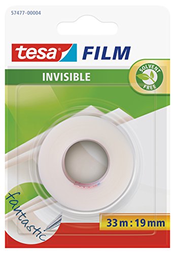 Fita de Encaixe TEFLAM Invisible (Transparente - 33 m x 19 mm) TESA - Fita adesiva de ferragens - sem borracha, 33 m x 19 mm, transparente