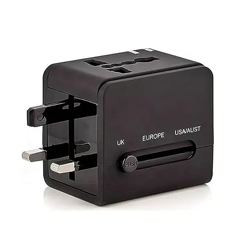 Adaptador LETJUM (Universal - Preto e Azul) LETJUM - Inversores de energia - universal, 4 tipos, deslizamento, 150 países