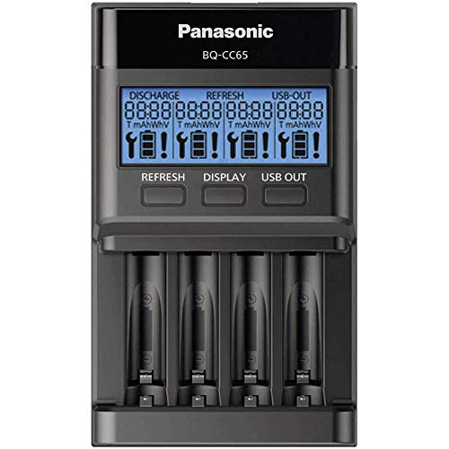 Carregador de Baterias PANASONIC K-KJ53AA002E ENELOOP - Carregadores de bateria de uso geral - plug-in, tomada EU, preto, 1 m, cabo usb