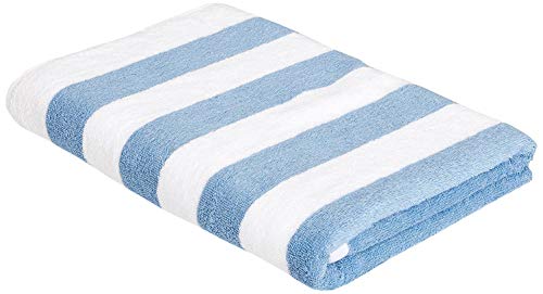 Toalha de Praia BASICS Azul (152x76cm - Algodão) Amazon Basics - Roupa de cama e cama - azul, algodão, 152x76cm