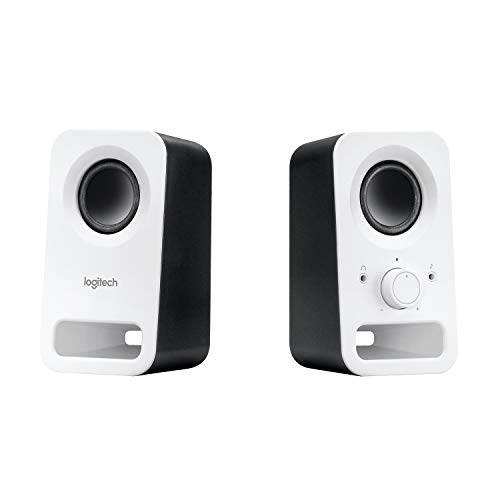 Coluna LOGITECH Z150 (Branco - Alumínio - 6 W) Logitech - Alto-falantes - estéreo, compacto, 6 w, transdutores
