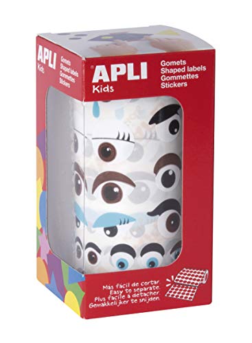 Autocolantes Decorativos APLI Gomets Ojos de Colores (Multicor) APLI - Papel de parede - autocolantes, decorativos, olhos coloridos, adesivo permanente, 23 olhos diferentes
