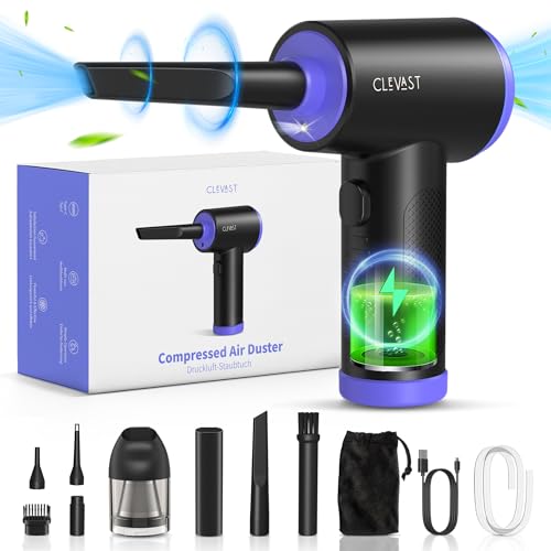 Soprador CLEVAST 3 em 1 (110.000 rpm) - Cinzento CLEVAST - Limpeza de eletrônicos - 110000 rpm, 120 W, 3 velocidades, caixa cinzenta