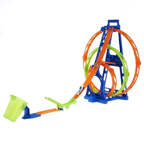 Pista de Carros HOT WHEELS Track Builder Triple Looping Hot Wheels - Conjuntos de brinquedos - triple looping, lançador, creação de pistas, Hot Wheels