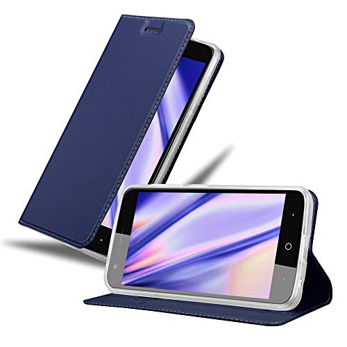 Capa para Telemóvel Cadorabo ZTE Blade V8 Mini | Azul CADORABO - Capas para telemóveis - pele sintética, fecho magnético, proteção completa, elegante