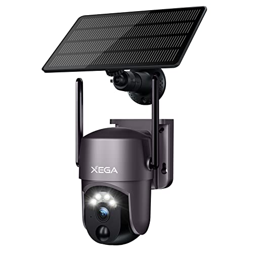 Câmara de segurança XEGA 1080P HD Solar Wireless Outdoor Security Camera Xega - Câmeras de vigilância - 1080p, pir, 130°, noturno