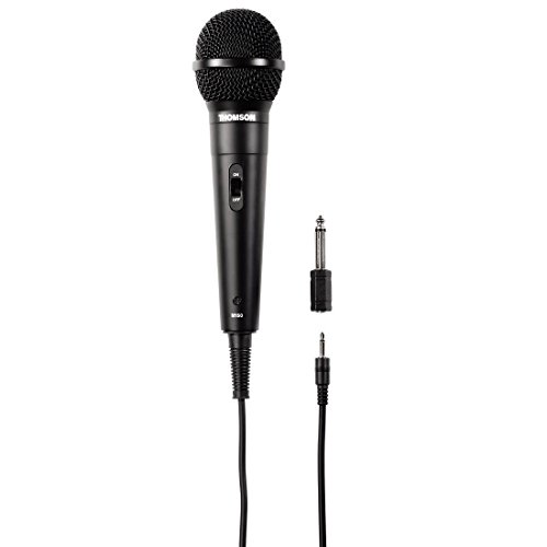 Microfone THOMSON M150 (Jack 3.5mm - Preto) Thomson - Microfones - jack 3.5mm, preto, karaoke, -60dB