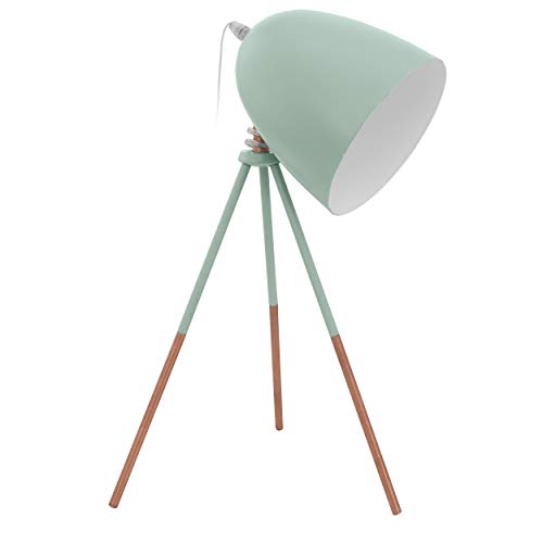 Candeeiro de Mesa EGLO Dundee (Mint - E27 x 1 x 60 W - Aço) EGLO - Luminárias - e27, 60 W, aço, interior