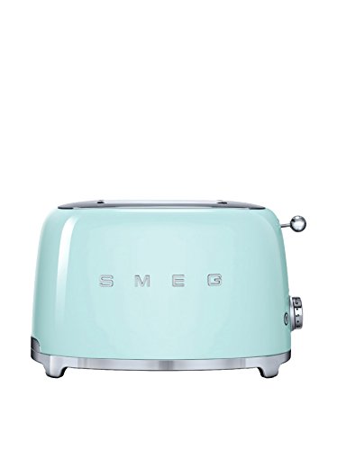 Torradeira Smeleg TSF02PGEU | Aço inoxidável, Branco Smeg - Torradeiras - aço inoxidável, 2 fatias, botões, defrost