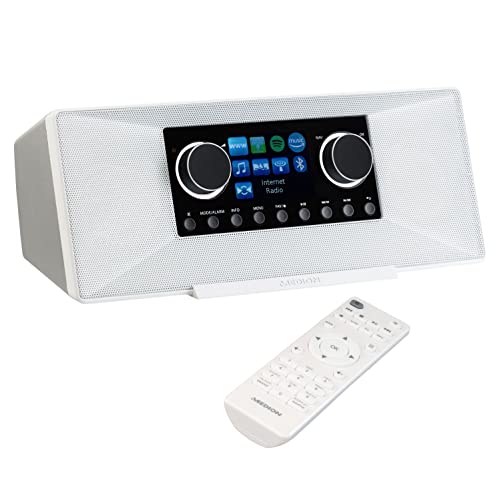 Rádio Medion P85333 com Wi-Fi e Bluetooth Branco MEDION - Áudio - wi-fi, bluetooth, portátil, bateria