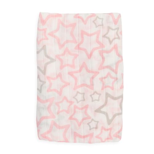 Manta TI TIN (Algodão - Rosa - 120x120cm) Creaciones Forcada, s.l. - Fraldas - algodão, rosa, 120x120cm