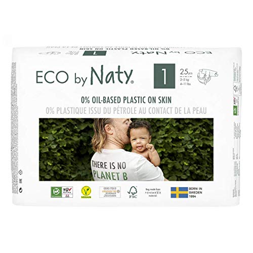 Fraldas ECO BY NATY (100 Un - Tamanho: 1) NATY - Fraldas - eco, 100 un, tamanho 1, vegano