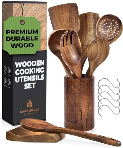 Conjunto de Utensílios de Cozinha em Madeira Woodenhouse Lifelong Quality - Conjuntos de utensílios de cozinha - madeira, conjunto, utensílios