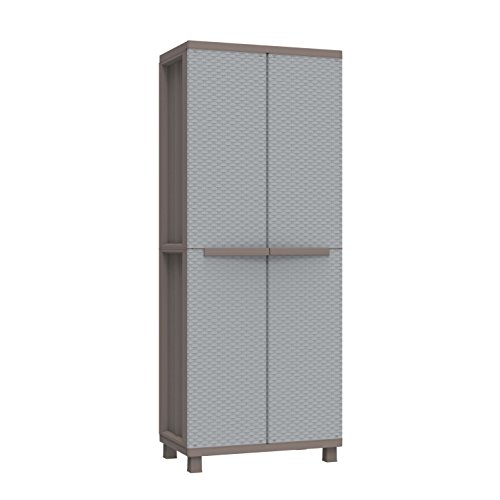 Armário de Cozinha TERRY Plástico (Cinzento) TERRY - Armários de armazenamento e armários de bloqueio - plástico, 3 prateleiras, 20 kg, 2 portas