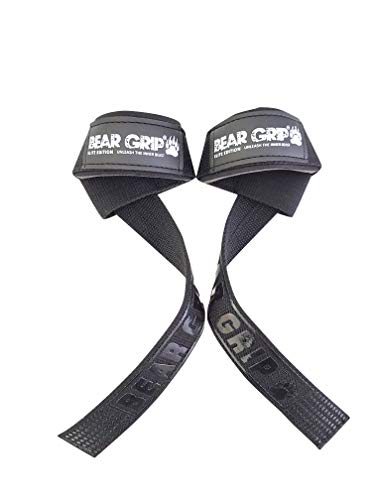 Correa de Agarre para Elevação de Peso ELITE SPORTS NUTRITION Premium BEAR GRIP - Luvas de levantamento de peso e suportes para as mãos - correa, agarre, elevação, peso