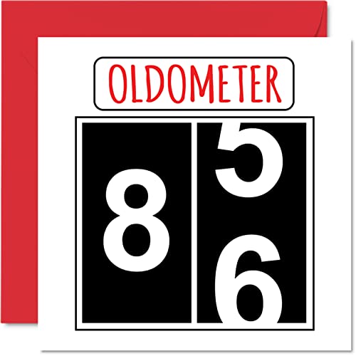 Cartões de Felicitação OLDOMETER 86 (145 x 145 mm) Stuff4 Ltd. - Cartões de cumprimentos e de nota - cartão, felicitação, aniversário, impressão