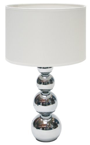 Candeeiro de mesa RANEX 10.011.96 (Prateado - E14 x 1 x 40 W - Metal e Tecido) Ranex - Luminárias - prateado, 40 W, metal, tecido