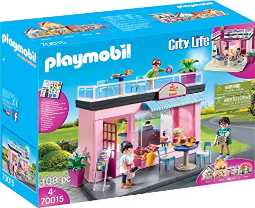 PLAYMOBIL City Life Sala de Chá Personalizável (Idade Mínima Recomendada: 4 anos) PLAYMOBIL - Conjuntos de brinquedos - sala de chá, personalizável, 4 anos