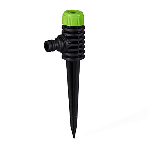 Aspersor de Jardim RELAXDAYS com Estaca (Verde - 5.6 x 4.8 x 10 cm) Relaxdays - Aspersores e cabeças de aspersor - aspersor, jardim, rega automática, 30 m2