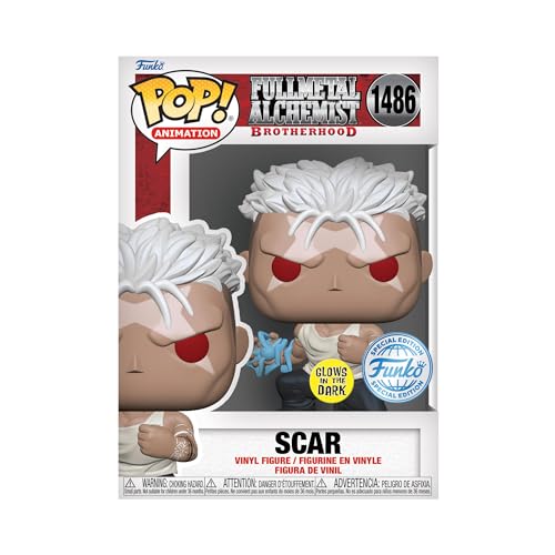 Figura FUNKO Pop! Animation: FMA:B Scar Glows In The Dark Funko - Bonecos de ação e brinquedo - figura, funko pop, animation, fullmetal alchemist, brotherhood, scar