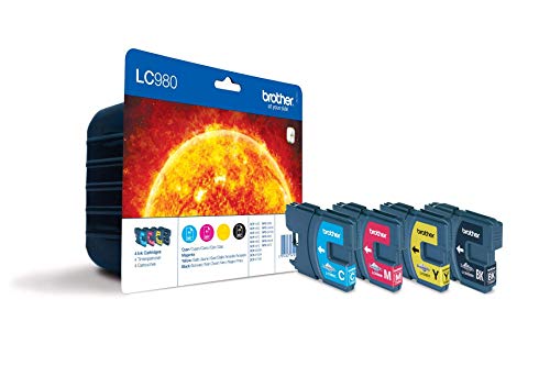 Tinteiro BROTHER LC-980VALBP Preto, Ciano, magenta, Amarelo Brother - Cartuchos de toner e jato de tinta - preto, ciano, magenta, amarelo, 300 páginas, 260 páginas