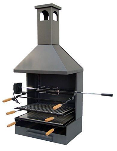 Churrasqueira El Zorro 61x40x135 cm Aço Inoxidável IMEX EL ZORRO - Churrasqueiras ao ar livre - 61x40x135 cm, aço inoxidável, preto prateado