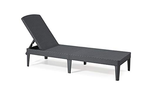 Espreguiçadeira ALLIBERT Jaipur Cinzento Escuro Allibert - Móveis de exterior - espreguiçadeira, cinzento escuro