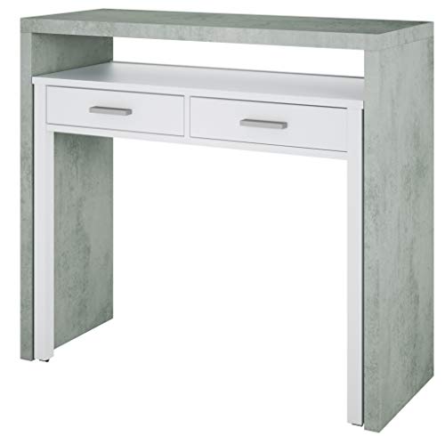 Secretária HABITDESIGN Bureau (Branco - Melamina - 98,5 x 87,5 x 36 cm) VENDITADIMOBILIONLINE - Mesas - melamina, 98,5x87,5x36 cm
