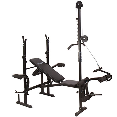 Banco de Musculação CCLIFE Pres (126-178-217cm) CCLIFE - Máquinas e suportes de levantamento de pesos - musculação, 126-178-217 cm