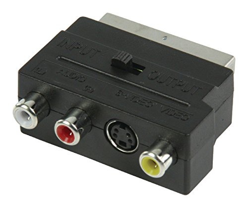 Adaptador VALUERLINE (SCART - S-Vídeo, RCA e 3.5mm - Preto) Valueline - Adaptadores de cabos de áudio e vídeo - scart, s-video, RCA, 3.5mm