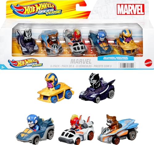 Conjunto de veículos HOT WHEELS HPN40 (4 anos) Hot Wheels - Carrinhos de brinquedo - conjunto, veículos, Hot Wheels, hpn40, marvel, personagens