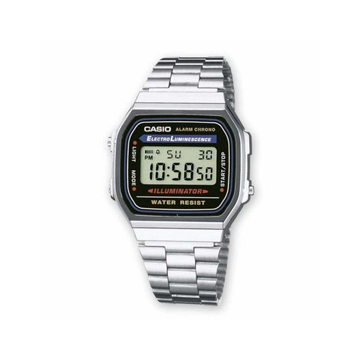Relógio CASIO Homem (Aço - Prateado - Digital - Corrente) Casio - Relógios - digital, cronómetro, alarme, corrente