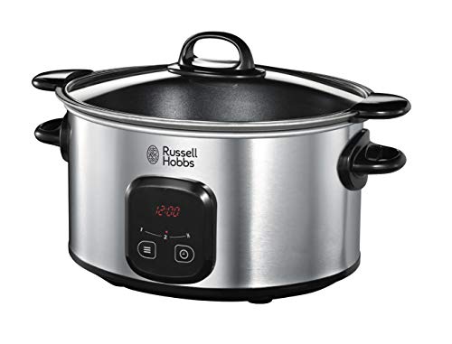 Russell Hobbs MaxiCook 6l 200W Preto, Inox panela elétrica multiusos Russell Hobbs - Panelas elétricas de cozimento lento - 200w, 6L, multiusos, preto